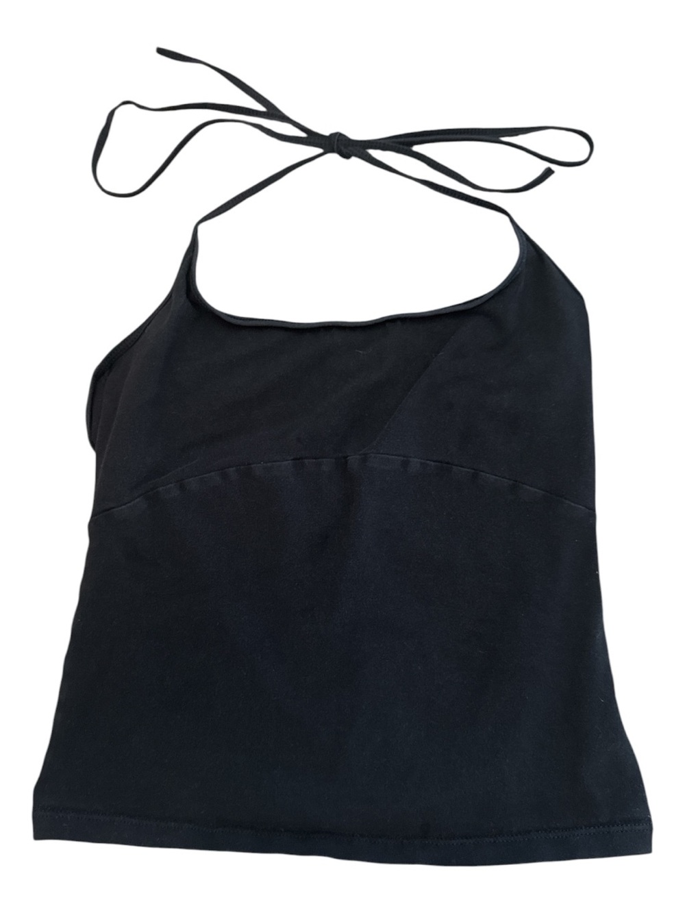 Black Halter Tank Top - Women Solid Plain Minimalist Size Small Women’s Shirt